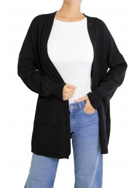 Cardigan lungo aperto con tasche